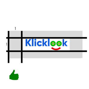 The amount of clear space around Klicklook logo.