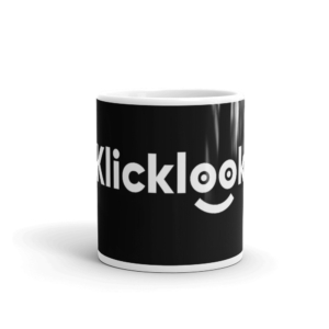 Front view of Klicklook Black Coffee Mug 11oz.