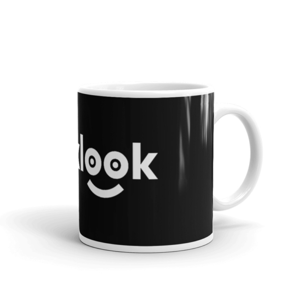 Right view of Klicklook Black Coffee Mug 11oz.
