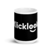 Front view of Klicklook Black Coffee Mug 15oz.