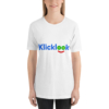 A young woman is wearing stylish Klicklook Unisex Color T-shirt.