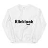 Klicklook Unisex Crew Neck White Sweatshirt.