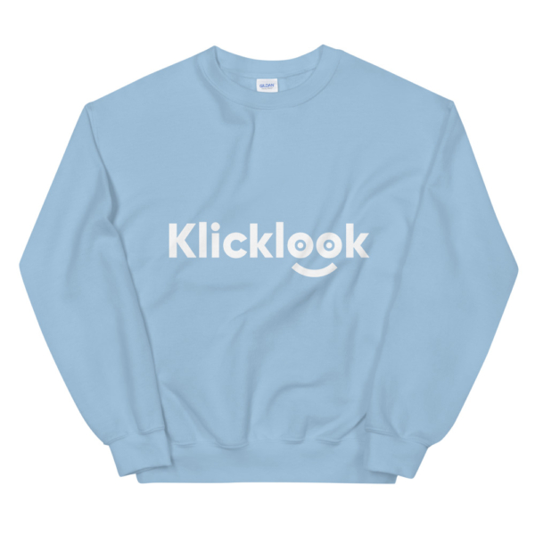 Klicklook Unisex Light Blue Crew Neck Sweatshirt.