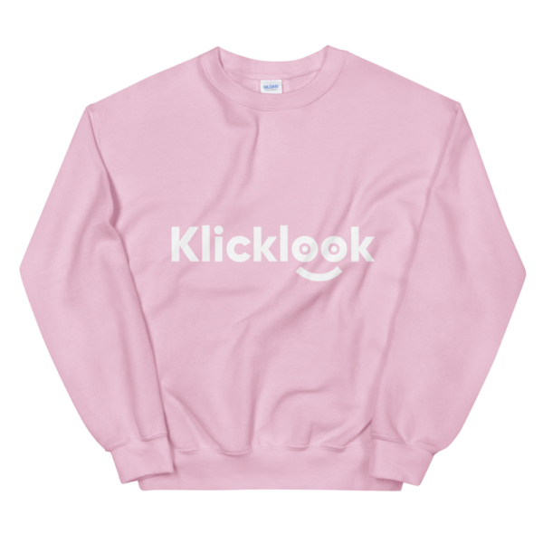 Klicklook Unisex Pink Crew Neck Sweatshirt.