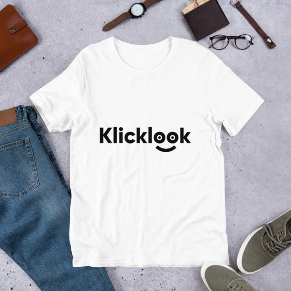 Klicklook Unisex White T-shirt.