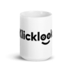 Front view of Klicklook White Coffee Mug 15oz.
